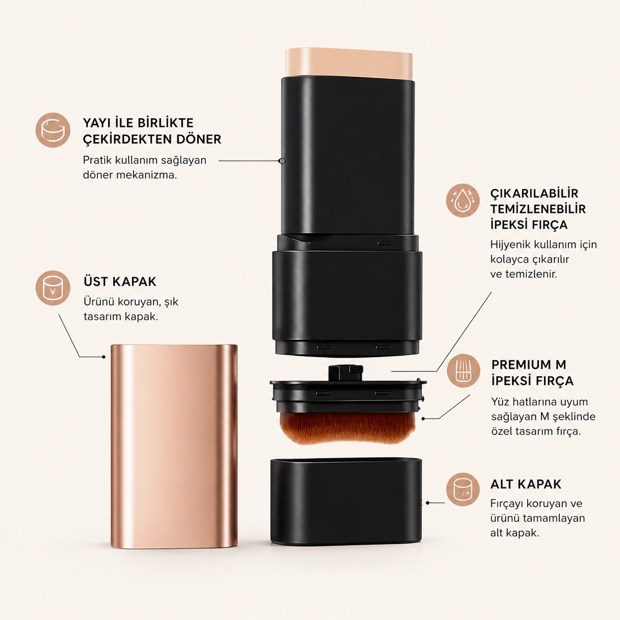 Aurabeu Renk Uyum Stick Fondöten SPF50+